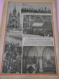 Aux Grandes Funérailles du Roi Albert Print 1934 - Picture 1 of 1