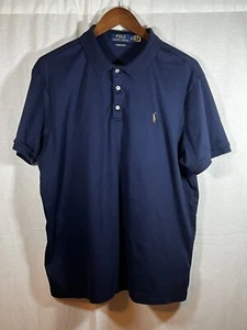 Ralph Lauren Polo Short Sleeve Knit Shirt Mens XL Navy - Picture 1 of 6