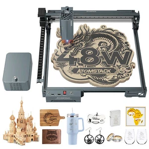 Atomstack A40 Pro V2 48W Laser Engraver Cutter with Air Assist APP Control B6F3 - Picture 1 of 11