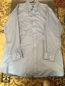 IZOD Shirt Mens 20 35/36 Blue Striped Wrinkle Free Button Up Long Sleeve Tall - Picture 1 of 4