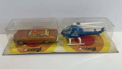 1979 Corgi Juniors Mettoy 2527 KOJAK Buick 68 Helicopter Twin Blister Bubble 290 - Image 1 of 4