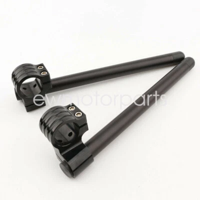 50mm Clip On 1" Riser Handlebar For Yamaha YZF R6 2006-2016 YZF R1 1998-2016 - Image 1 of 4