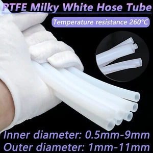 PTFE Hose Tube Heat Resistant Tube Milky White Air Tube Hose Pipe ID 0.5mm-9mm - Picture 1 of 8