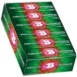 Bubblicious Watermelon Wave Kaugummi 18 Packungen (5ct pro Packung) - Bild 1 von 1