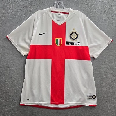 Camiseta masculina Inter Milan XL Nike Ibrahimovic 8 2007-08 Away 100º centenário LEIA - Imagem 1 de 4