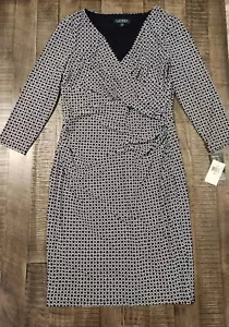 Neu mit Etikett Lauren Ralph Lauren Tiana Kleid marineblau Damen Größe 8 - Bild 1 von 10