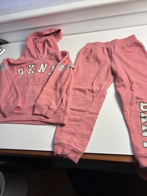 DKNY Toddler Girl 4T Pink Fleece Sequin Two-Piece Outfit - Image 1 of 4