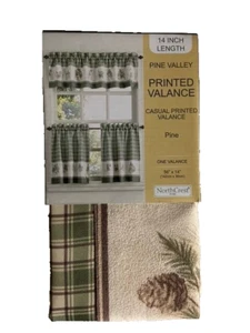 Northcrest Home Printed Valance (One) - PIne - Picture 1 of 2