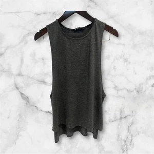 Brandy Melville graues Tanktop Einheitsgröße Seitenschlitze - Bild 1 von 4