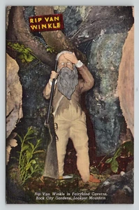 Postal Rip Van Winkle Fairyland Caverns Rock City Gardens Lookout Mountains - Imagen 1 de 2