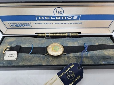 老式 Working HELBROS 'Teamsters Union' 广告表盘 Gents 日历手表 — 第 1/4 张图片