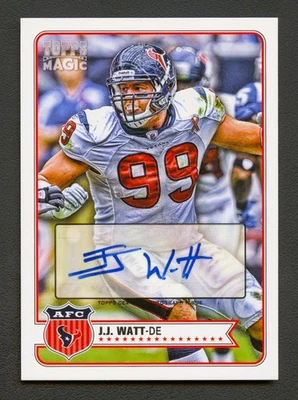 JJ WATT 2012 TOPPS MAGIC HOUSTON TEXANS AUTO AUTOGRAPH SP #252 - Image 1 of 2