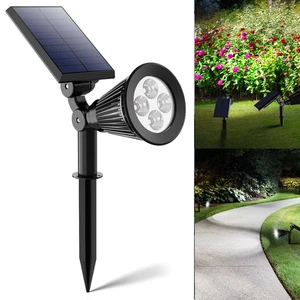LED Solar Spot Light Outdoor Waterproof Landscape Spotlight Garden Security Lamp - Picture 1 of 22