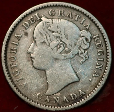 1893 Flat 3 Canada 10 Cents Silver Foreign Coin - Image 1 of 2