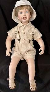 Vintage Porzellanpuppe 27 Zoll sitzend KLEINKIND JUNGE PUPPE JAMES Rosemary Rhodes 931/2000 - Bild 1 von 24