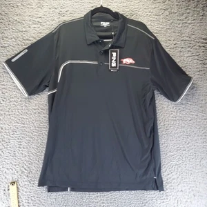 Ping Shirt Herren Large schwarz Performance Polo bestickt Razorback *neu mit Etikett* - Bild 1 von 11