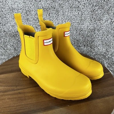 Hunter Original Chelsea Boot Mujer Talla 9 Cortas Impermeable Amarillo Botas de Lluvia Foto 1 de 4