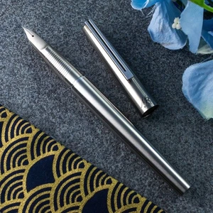 Pluma Estilográfica Japonesa Vintage Años 70 Pilot MYU Rex MR Full Steel F Plumín - Imagen 1 de 6