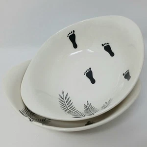 Par de dos cuencos de sopa Wedgwood & Co. Man Friday Mid Century hechos en Inglaterra - Imagen 1 de 6