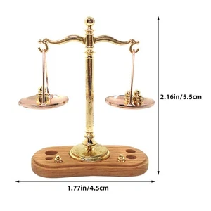 Niedliches Puppenhaus Mini Waage Maßstab Dekor Artikel passt 1:12 Puppenhaus Szene Setups - Bild 1 von 9