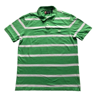 Vintage Chaps Polo Shirt Mens Large Green Y2K Stripes Preppy Textured Casual - Image 1 of 4