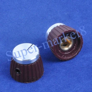 20 piezas Marshal JTM JMP JCM Plexi Guitarra Amplificador Tubo Audio Volumen Perno Plateado Top Marrón - Imagen 1 de 2