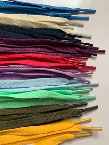 10 Pair BULK Flat Athletic Shoelaces 27 36 45 54 63 72 inch shoe lace strings - Picture 1 of 47