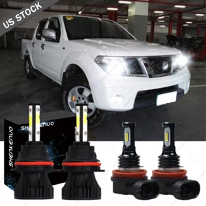 4pcs For Nissan Frontier 2005-2018 LED Headlight High Low Beam Fog Light Bulbs - Bild 1 von 12