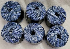 New Lot 6 Balls Karabella Yarns Magic in Blue & White 140m 50g - Bild 1 von 6