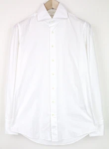 SUITSUPPLY Herren Hemd 40/15 3/4 Extra Slim Baumwolle Stretch Weiß Cutaway Twill - Bild 1 von 7