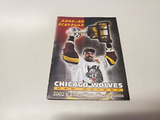 JS15 Chicago Wolves 2002/03 Minor Hockey Pocket Schedule - Chicago Sun-Times