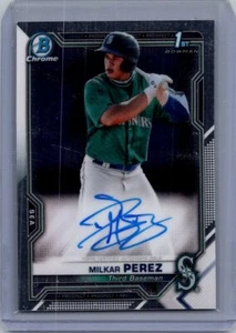 Autografi Bowman Chrome 2021 #CPA-MP Milkar Perez Prospect - Foto 1 di 2