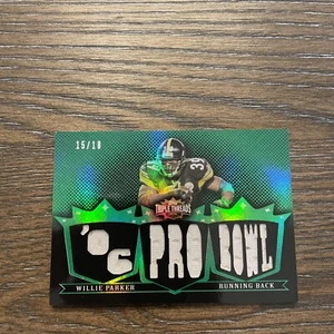 2007 Topps Triple Threads Willie Parker 06 Pro Bowl Emerald /18 Steelers - Picture 1 of 6