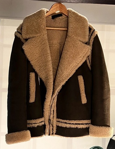 Cappotto Alexander McQueen in pelle di shearling super morbida. Taglia 54it