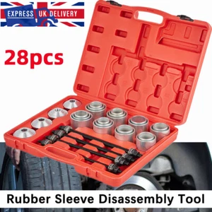 28PCS Press and Pull Sleeve Kit Bush Bearing Removal Kit Steel Tool Set w/ Case - Picture 1 of 13