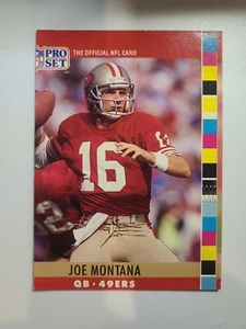 JOE MONTANA 1990 PRO SET MISCUT ERROR FOOTBALL CARD - 1/1? - Picture 1 of 3