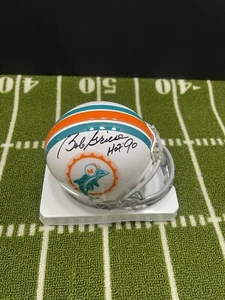 BOB GRIESE SIGNED MIAMI DOLPHINS VSR4 MINI HELMET HOF 1990 BECKETT 868 - Picture 1 of 3