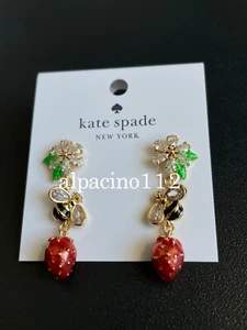 ~Kate KSNY Spade New York Strawberry Fields Statement Drop Earrings~