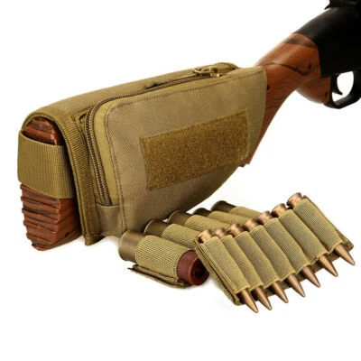 DEPRING Tactical Buttstock Shotgun Rifle Shell Holder for Cheek Rest Ammo Holder Pouch