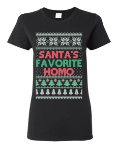 Camiseta gráfica Santa's Favorite Homo para mujer - Imagen 1 de 14