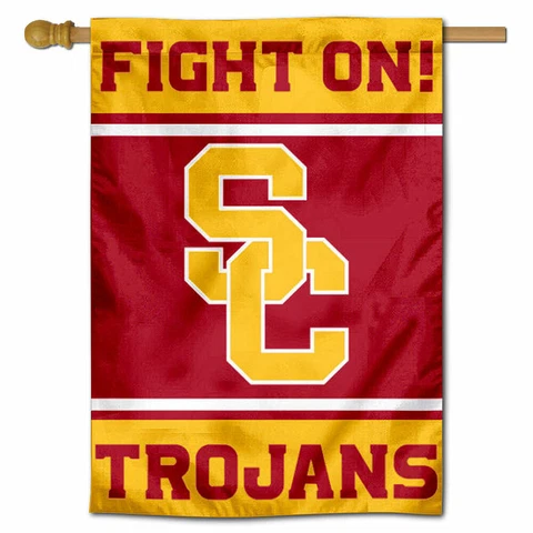 University of Southern California Trojans Fight On 28 in x 40 in Double Sided Cover