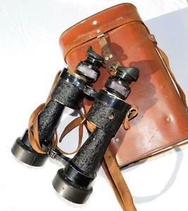 RARES JUMELLES 1933 HUET PARIS 10 x 50 MARINE + ETUI CUIR ASSORTI à voir - Imagen 1 de 12