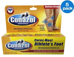 CONAZOL Odorless Antifungal Cream, Athlete's Foot Fungal Infections 1.05oz-5Pack - Picture 1 of 2
