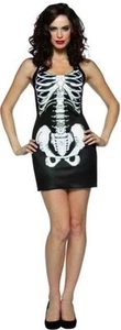 Adult Bones Skeleton Tanks Dress Costums Halloween - Picture 1 of 1
