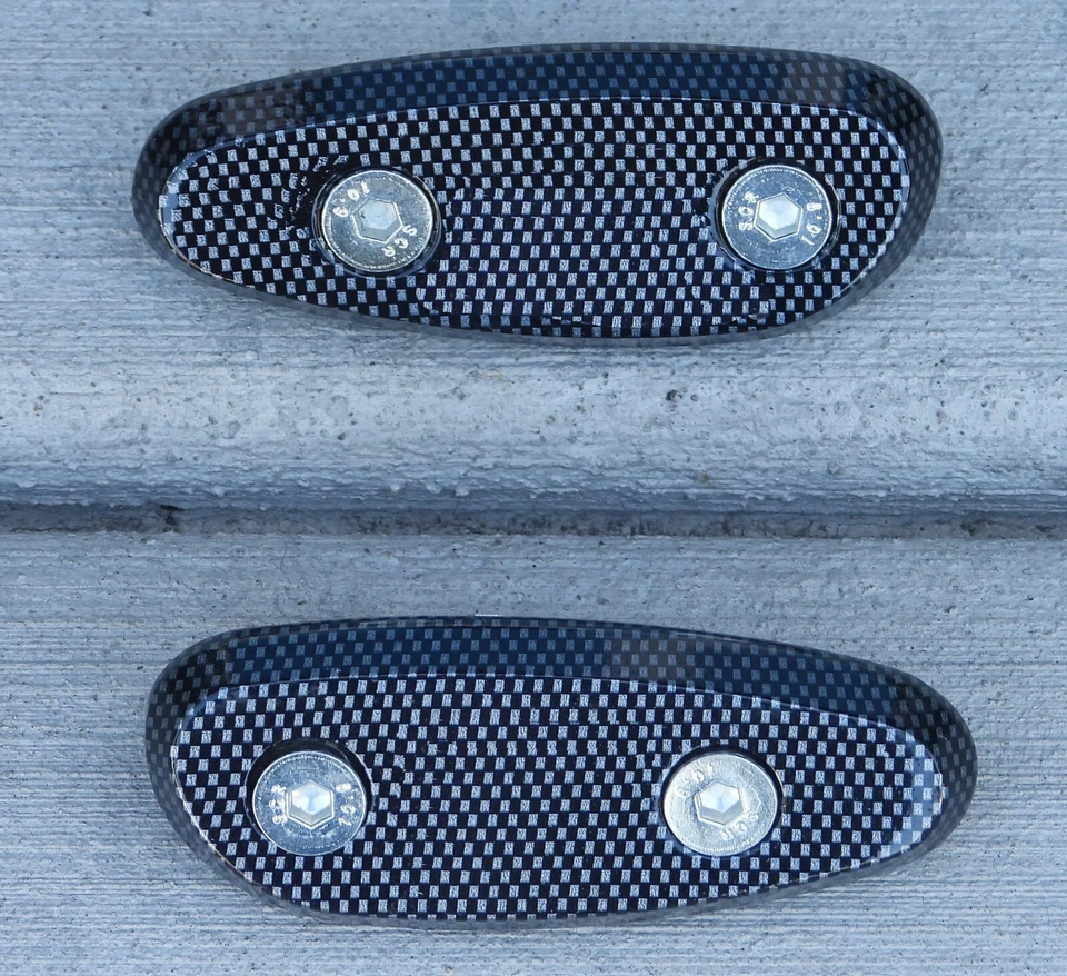 Suzuki  GSXR600 GSXR750 GSXR 600 750 1000 CARBON MIRROR BLOCK OFF PLATES - Image 1 of 1