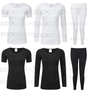 Damen schwarz weiß Thermo, warme Winter Thermo Baselayer Sortiment, Größe 10-24 - Bild 1 von 1