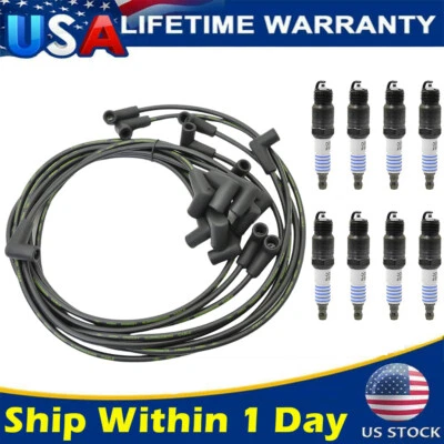 Performance Ignition HEI Wire Set & Spark Plug Kit For Chevy SBC BBC 350 383 454 - Image 1 of 4