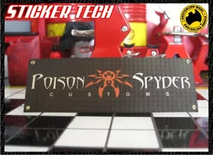 1/10 1/8 SCALE POISON SPYDER GARAGE WORK SHOP MINIATURE BANNER SUITS RC RC4WD - Picture 1 of 2