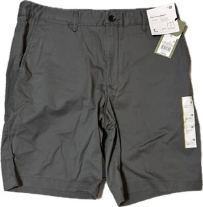Pantaloncini chino uomo Goodfellow taglia 32 grigi davanti piatto 9" cuciture interne slim fianchi e cosce - Foto 1 di 5