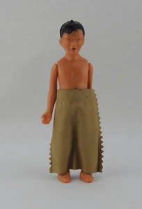 Vintage Toy 5-1/2" Hard Plastic Celluloid Native American Indian Boy Figure - Picture 1 of 6